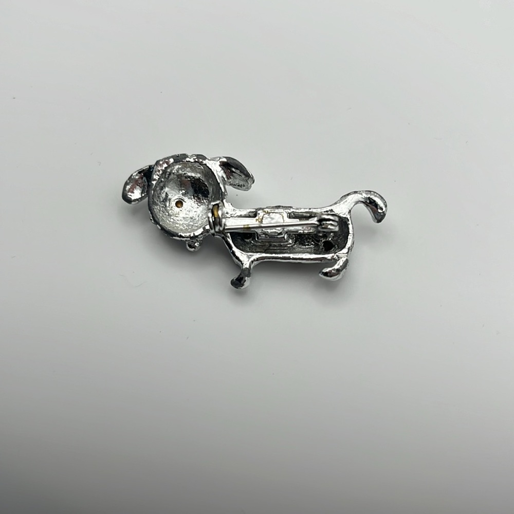 Vintage Rhinestone Donkey Elephant Penguin Dog & Bee (Signed Kramer) Brooch lot - Picture 9 of 11